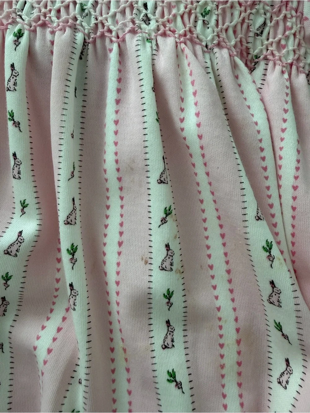Bella Bliss Classic Pink Smocked Baby One-Piece with Peter Pan Collar